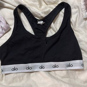 ALO Yoga Black Racerback Bra